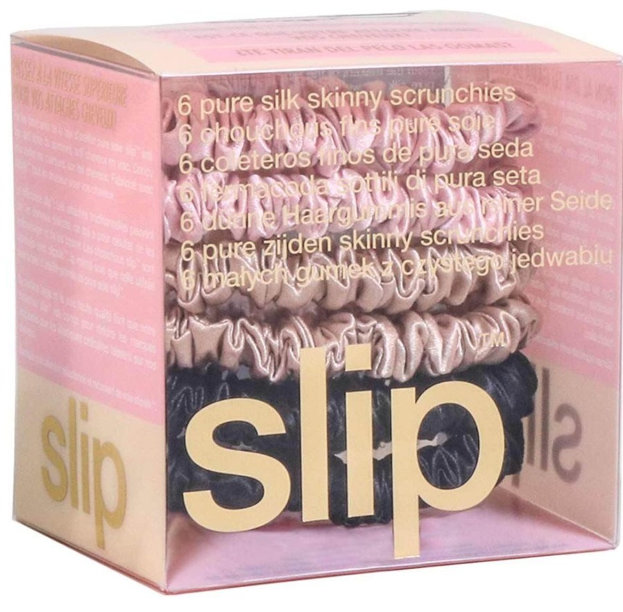 Hair Slip Accessories & Towels | Pure Silk Skinny Scrunchies