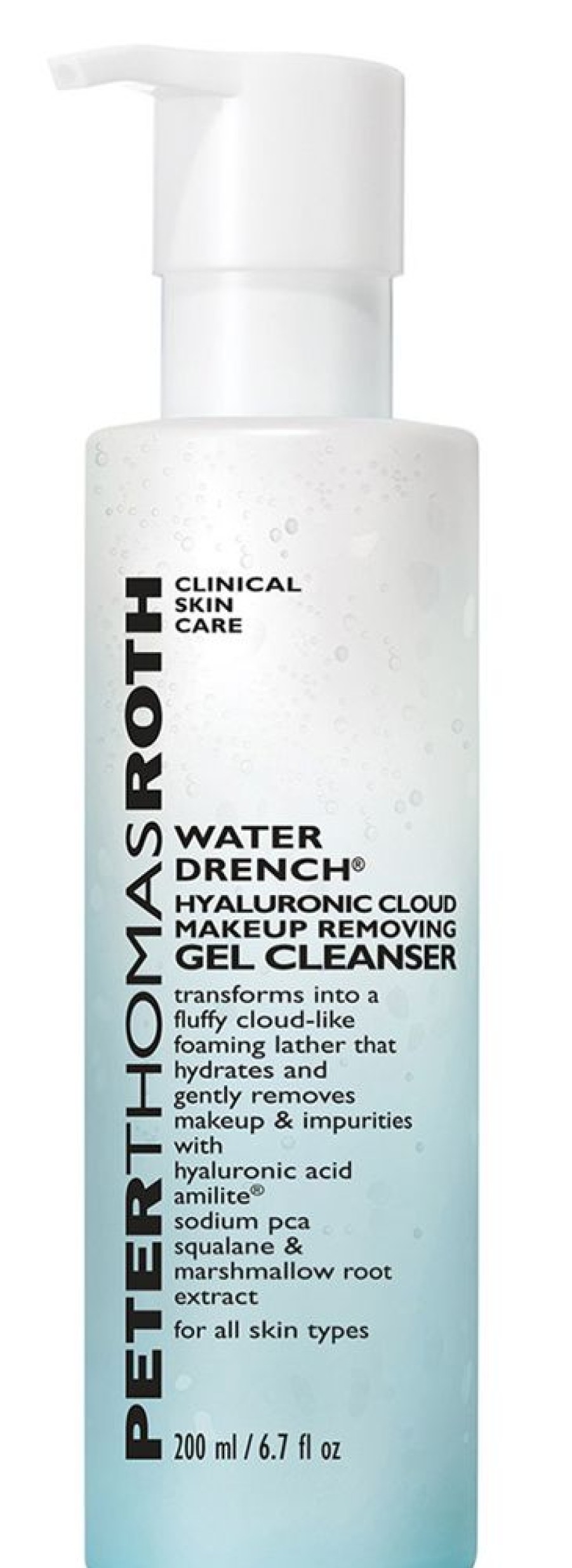 Makeup Peter Thomas Roth Makeup Remover | Water Drench® Hyaluronic Cloud Makeup Removing Gel Cleanser