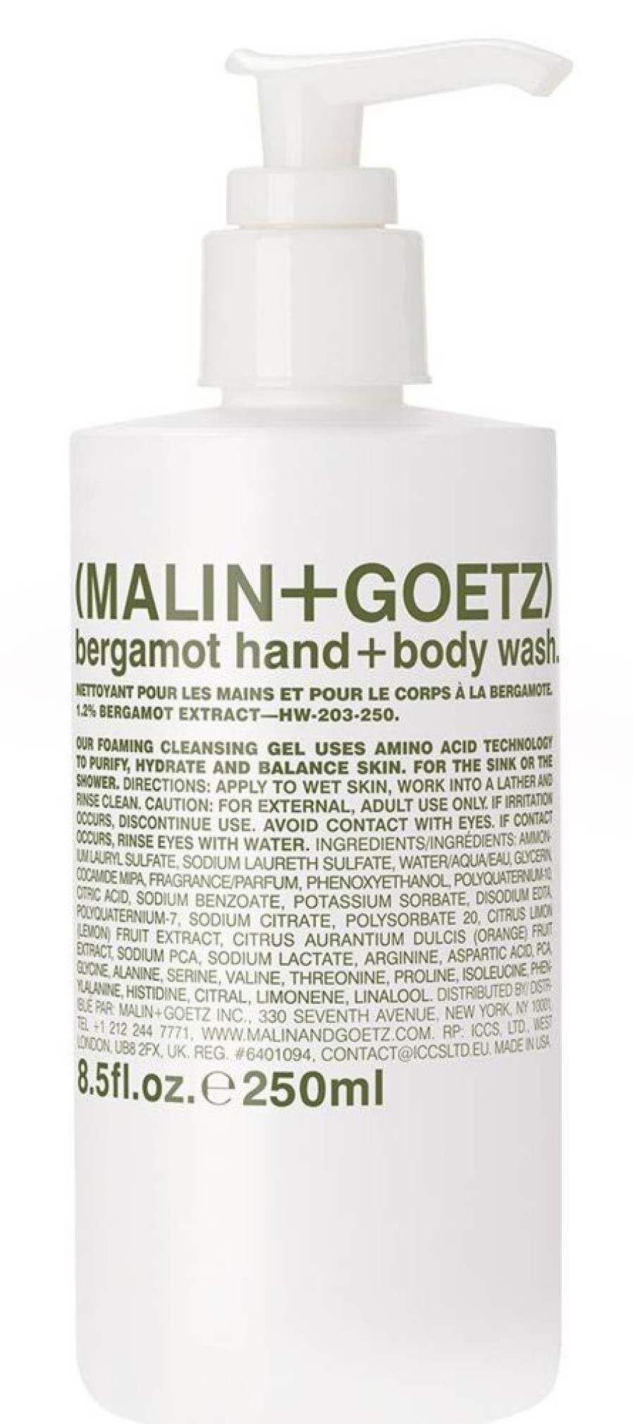 Perfume Malin + Goetz Bath & Shower | Bergamot Hand + Body Wash