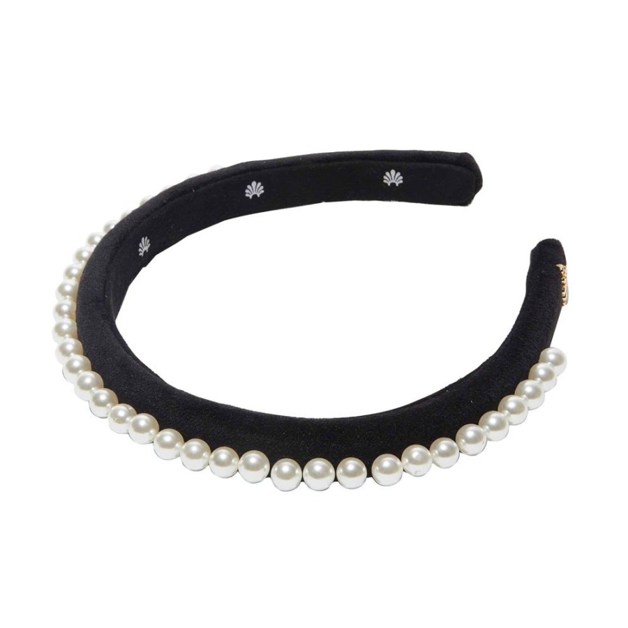 Hair Lele Sadoughi Accessories & Towels | Slim Pearl Embellished Knotted Headband