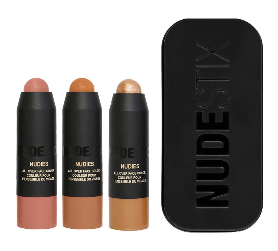 Makeup Nudestix Highlighter | Soft & Warm Nudes - Mini 3 Pcs Kit