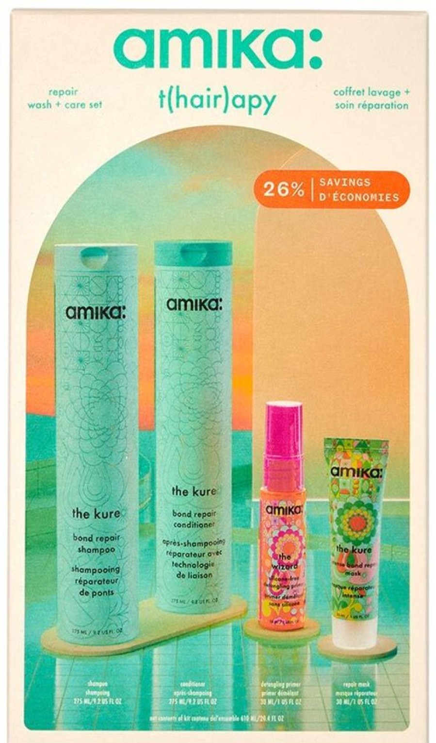 Hair amika Treatment | T(Hair)Apy Repair Wash + Care Set