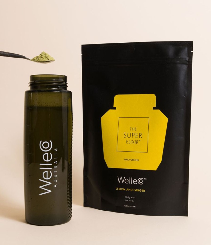 Hair WelleCo Supplements | Super Elixir Greens - Lemon And Ginger